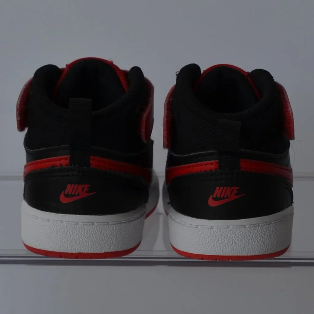 Nike Court Borough Mid 2 - CD7784-003 Black Red Toddler Size 6C